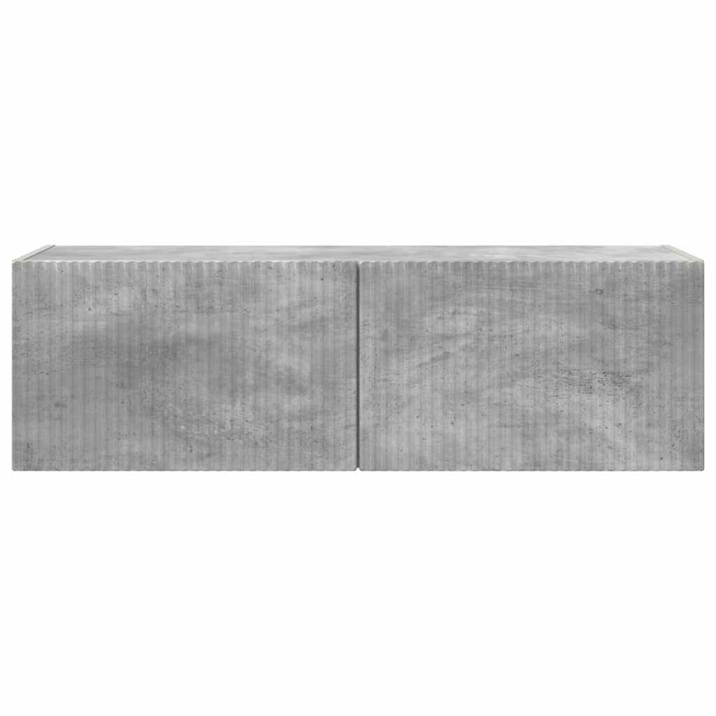 TV Fali Szekrény 98 x 31 x 29,5 cm Beton Szerelt Fa