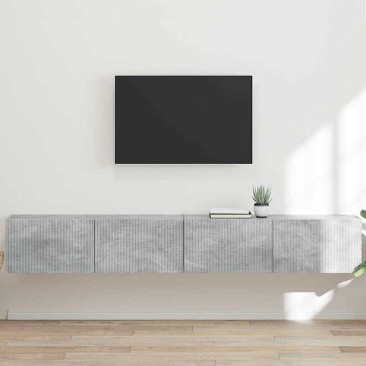 TV Fali Szekrény 2 pcs Beton 98 x 31 x 29,5 cm Faanyag