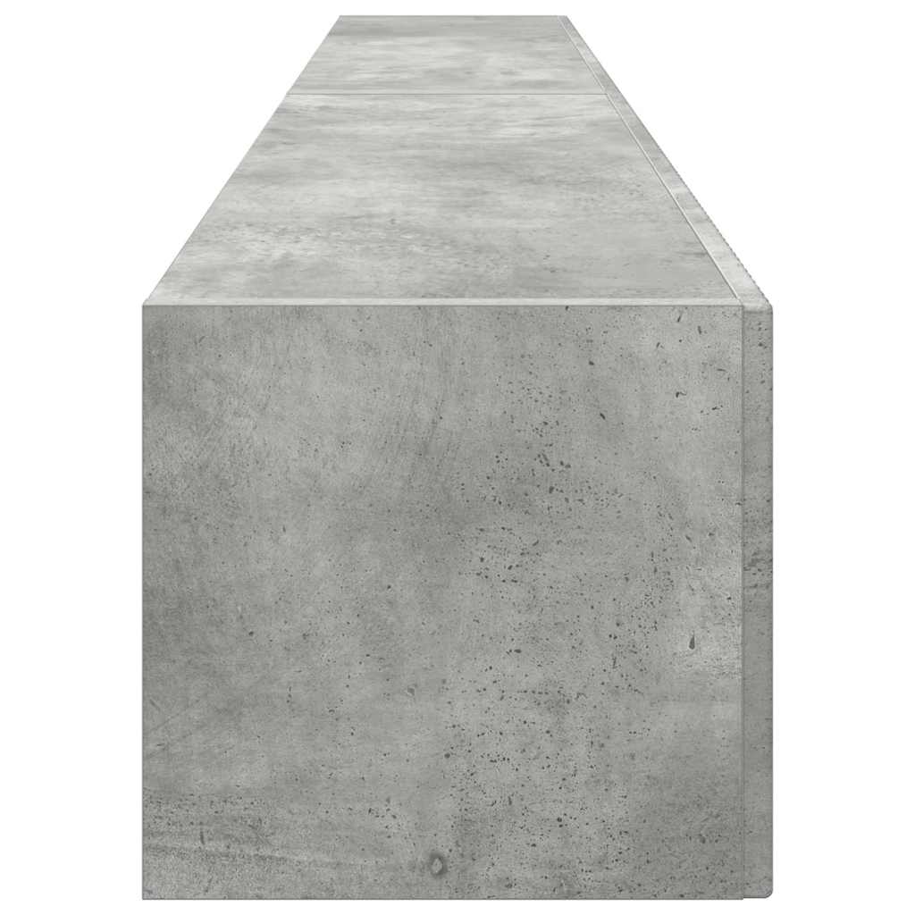 TV Fali Szekrény 2 pcs Beton Szerelt Fa
