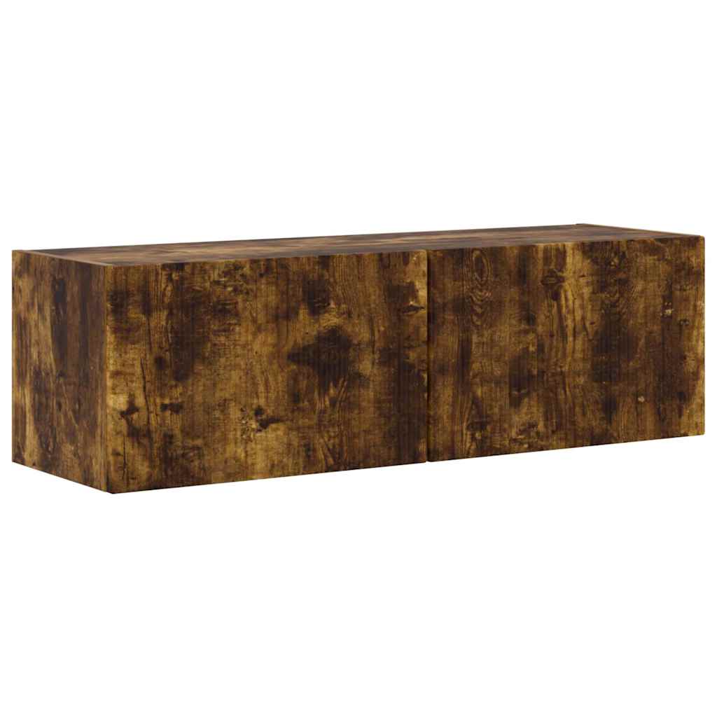 TV Fali Szekrény 98 x 31 x 29,5 cm Füstölt tölgy Szerelt Fa