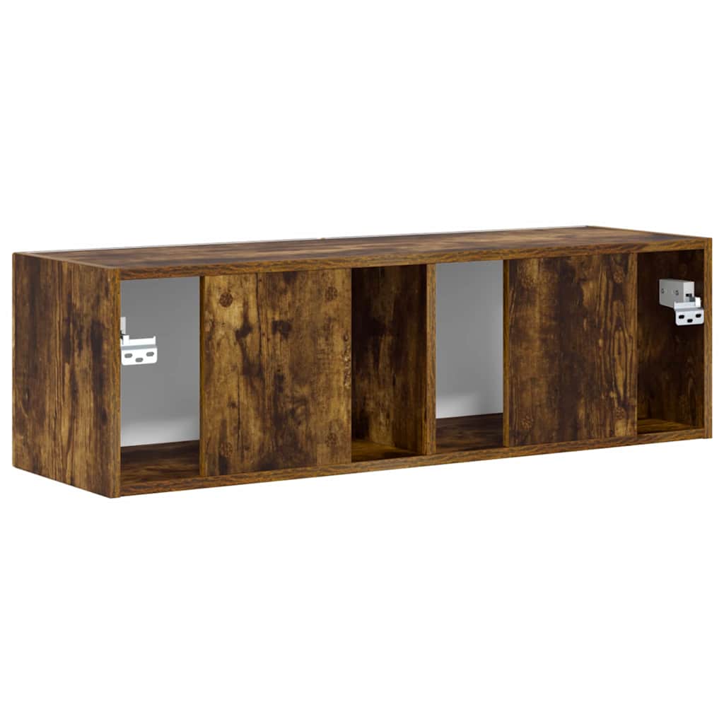 TV Fali Szekrény 98 x 31 x 29,5 cm Füstölt tölgy Szerelt Fa