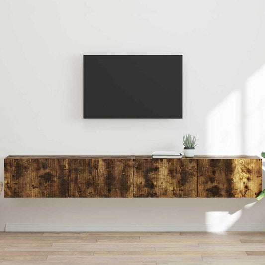 TV Fali Szekrény 2 pcs Füstölt tölgy 98 x 31 x 29,5 cm Faanyag