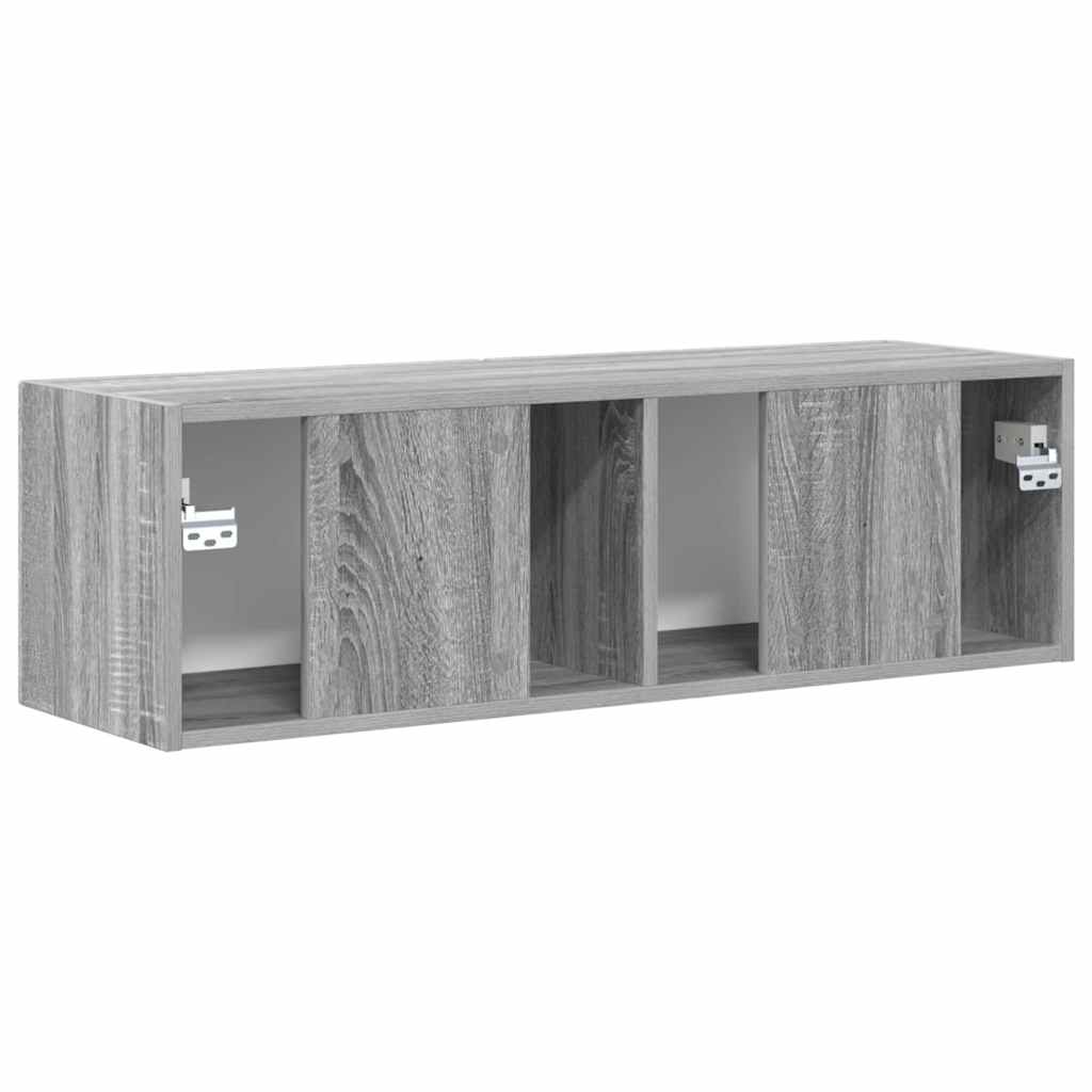 TV Fali Szekrény 98 x 31 x 29,5 cm Szürke Sonoma Szerelt Fa