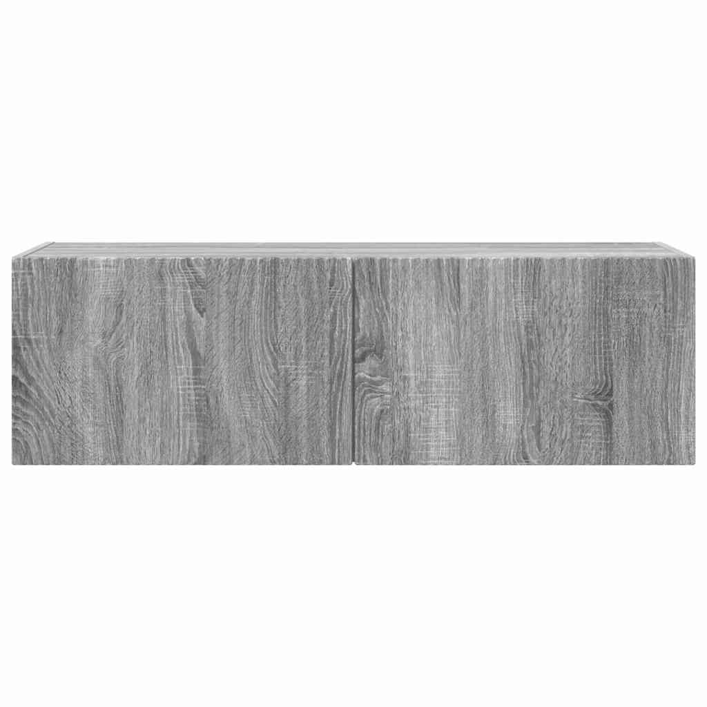 TV Fali Szekrény 98 x 31 x 29,5 cm Szürke Sonoma Szerelt Fa