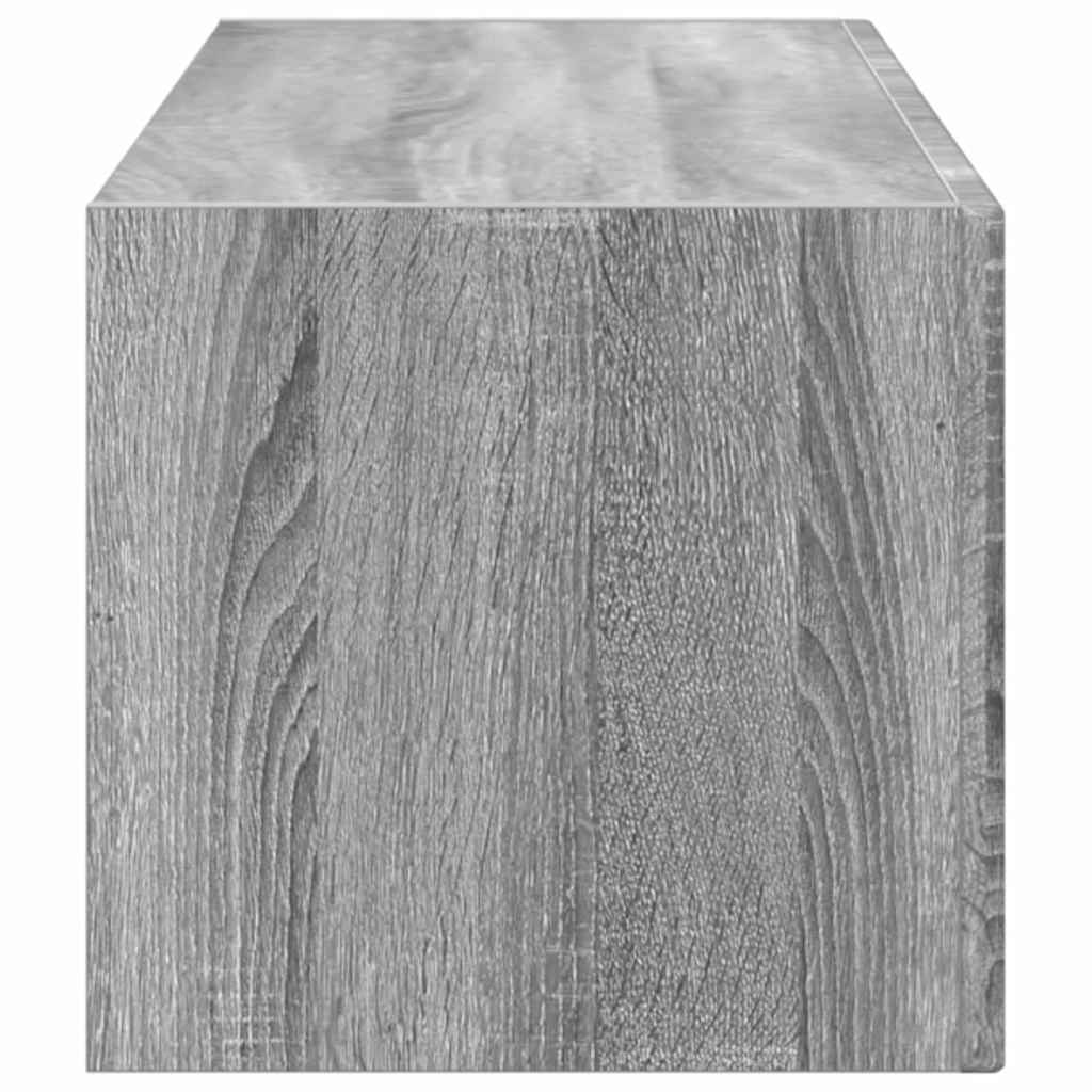TV Fali Szekrény 98 x 31 x 29,5 cm Szürke Sonoma Szerelt Fa