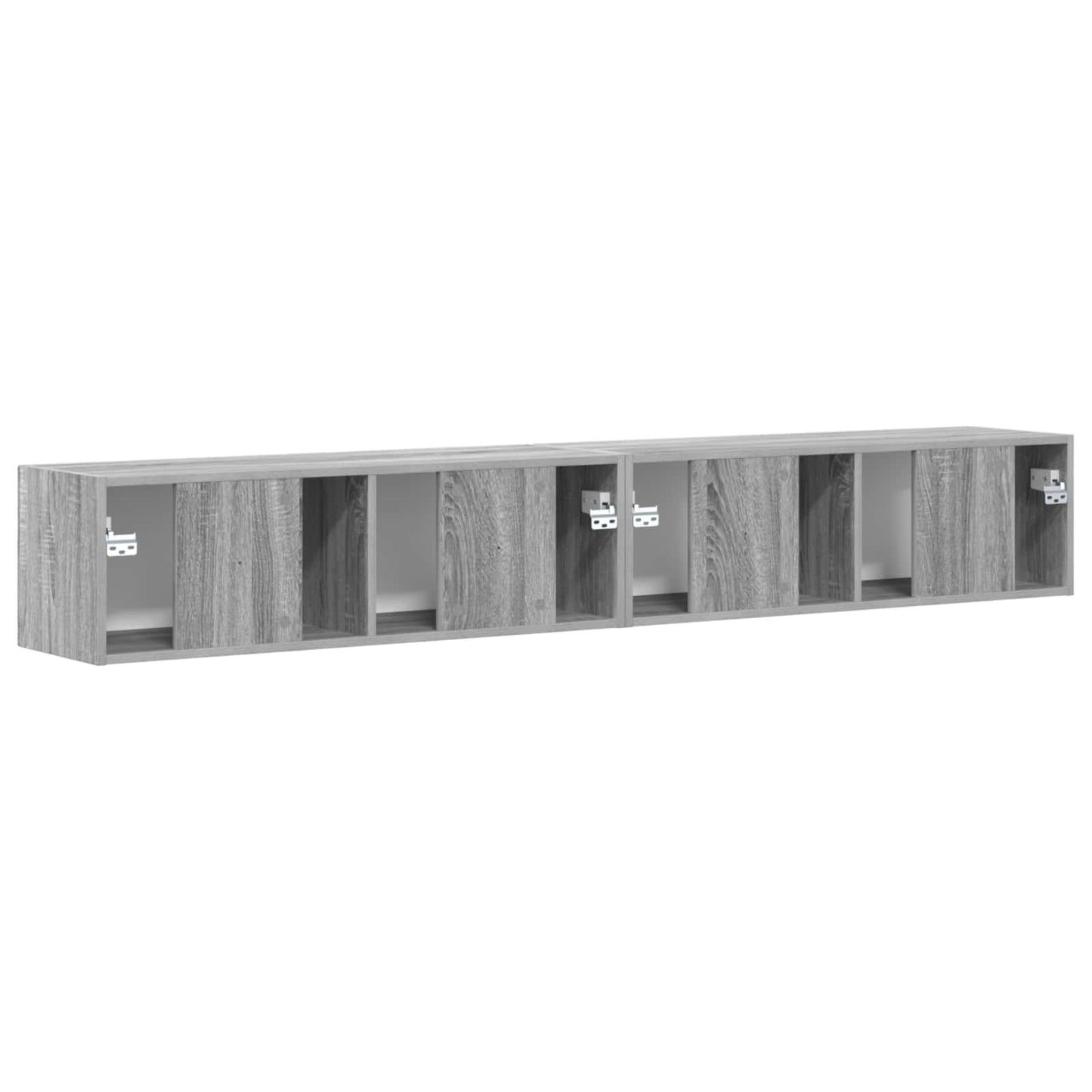 TV Fali Szekrény 2 pcs Szürke Sonoma 98 x 31 x 29,5 cm Faanyag