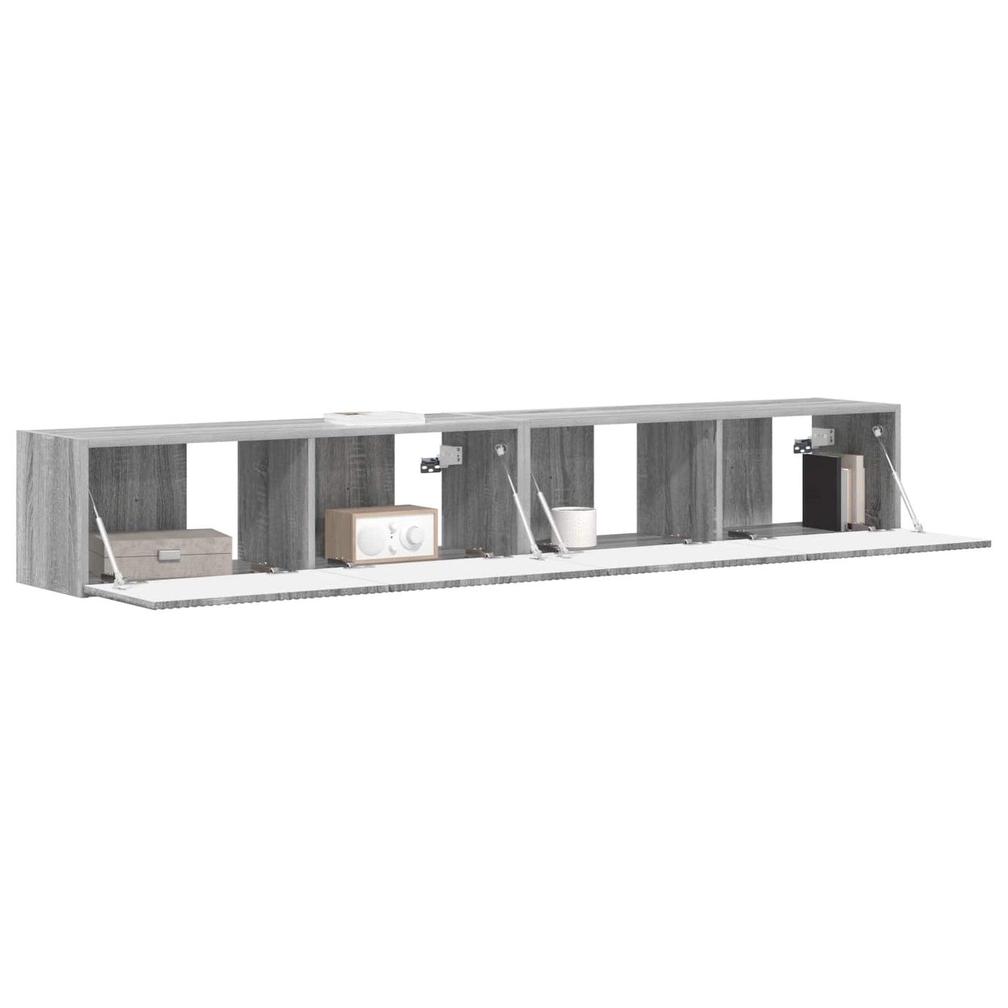 TV Fali Szekrény 2 pcs Szürke Sonoma 98 x 31 x 29,5 cm Faanyag