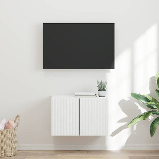 TV Fali Szekrény Fehér 59,5 x 31 x 40 cm Faanyag