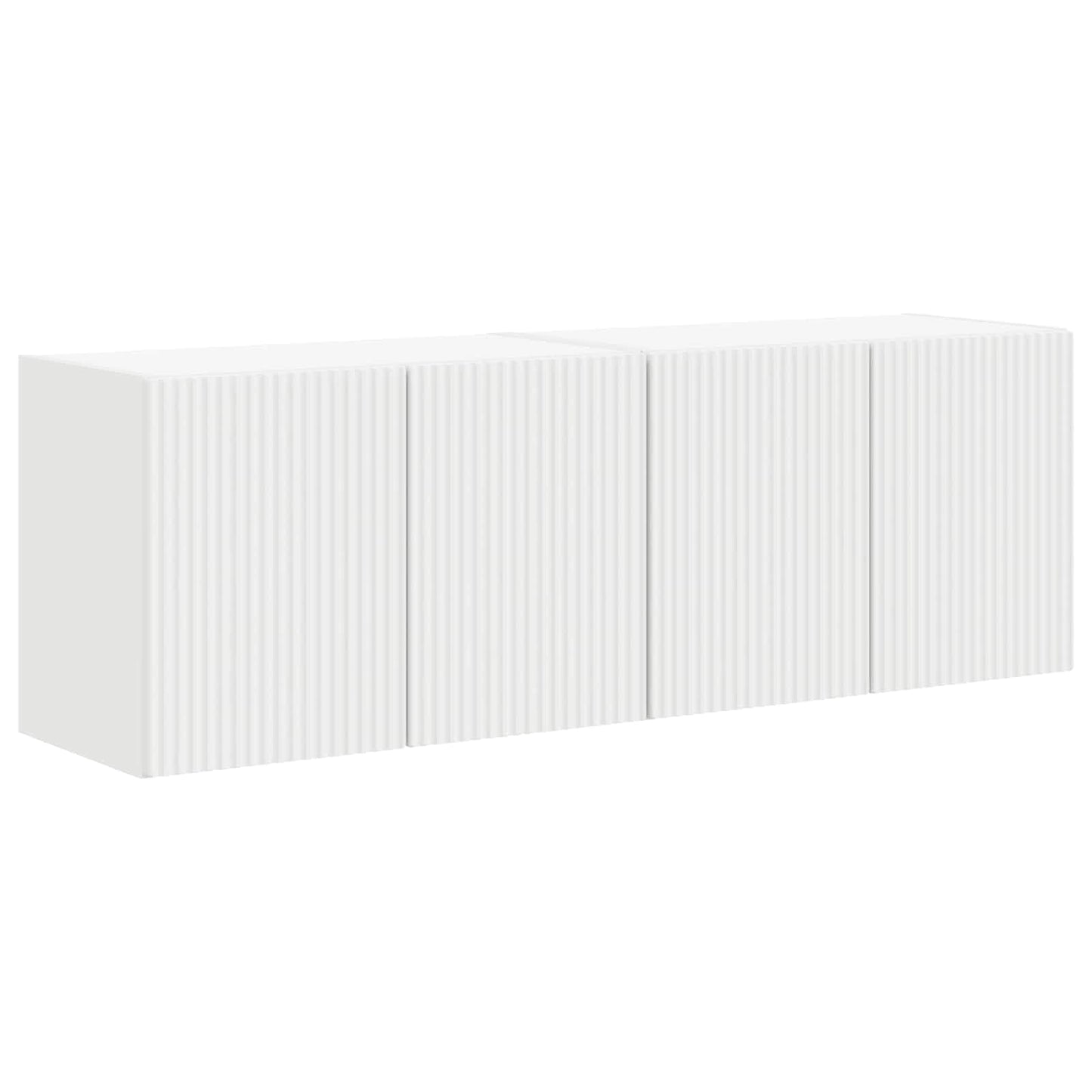 TV Fali Szekrény 2 pcs Fehér 59,5 x 31 x 40 cm Faanyag