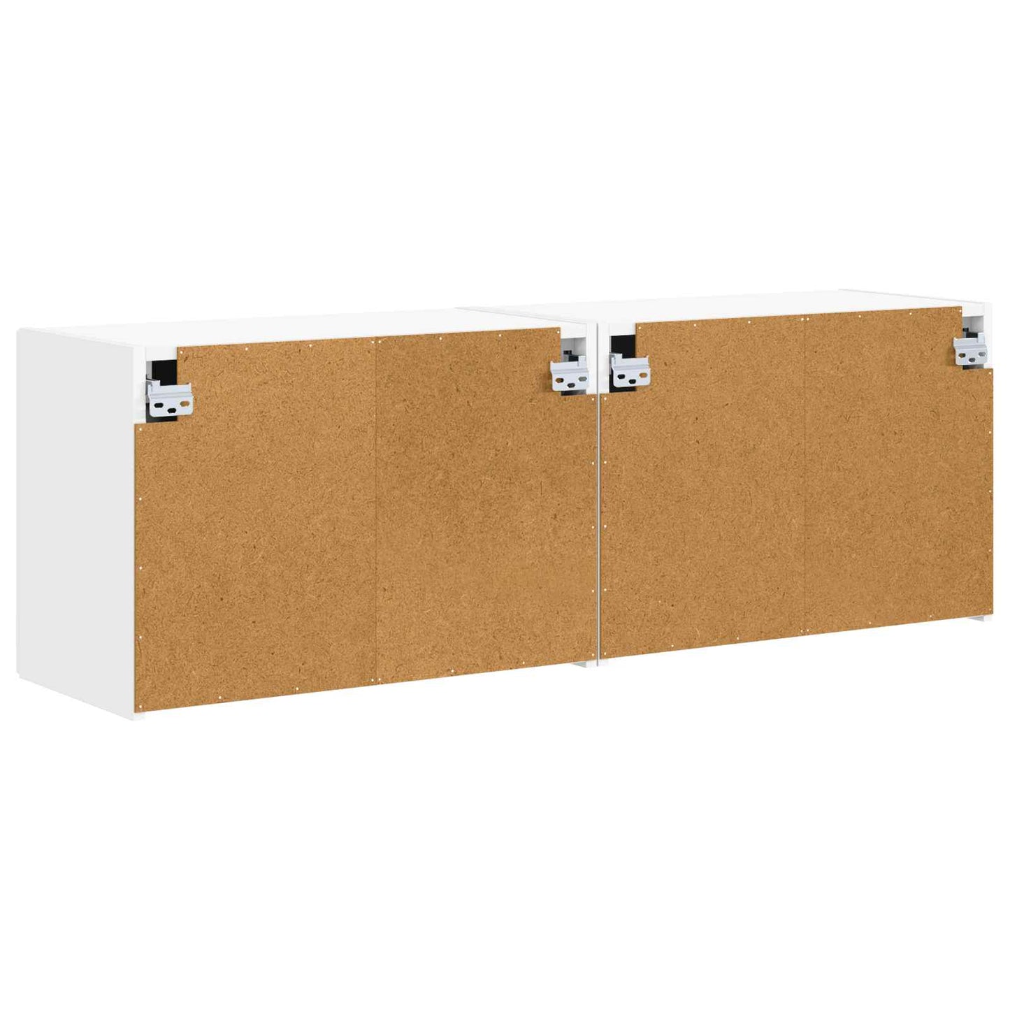 TV Fali Szekrény 2 pcs Fehér 59,5 x 31 x 40 cm Faanyag