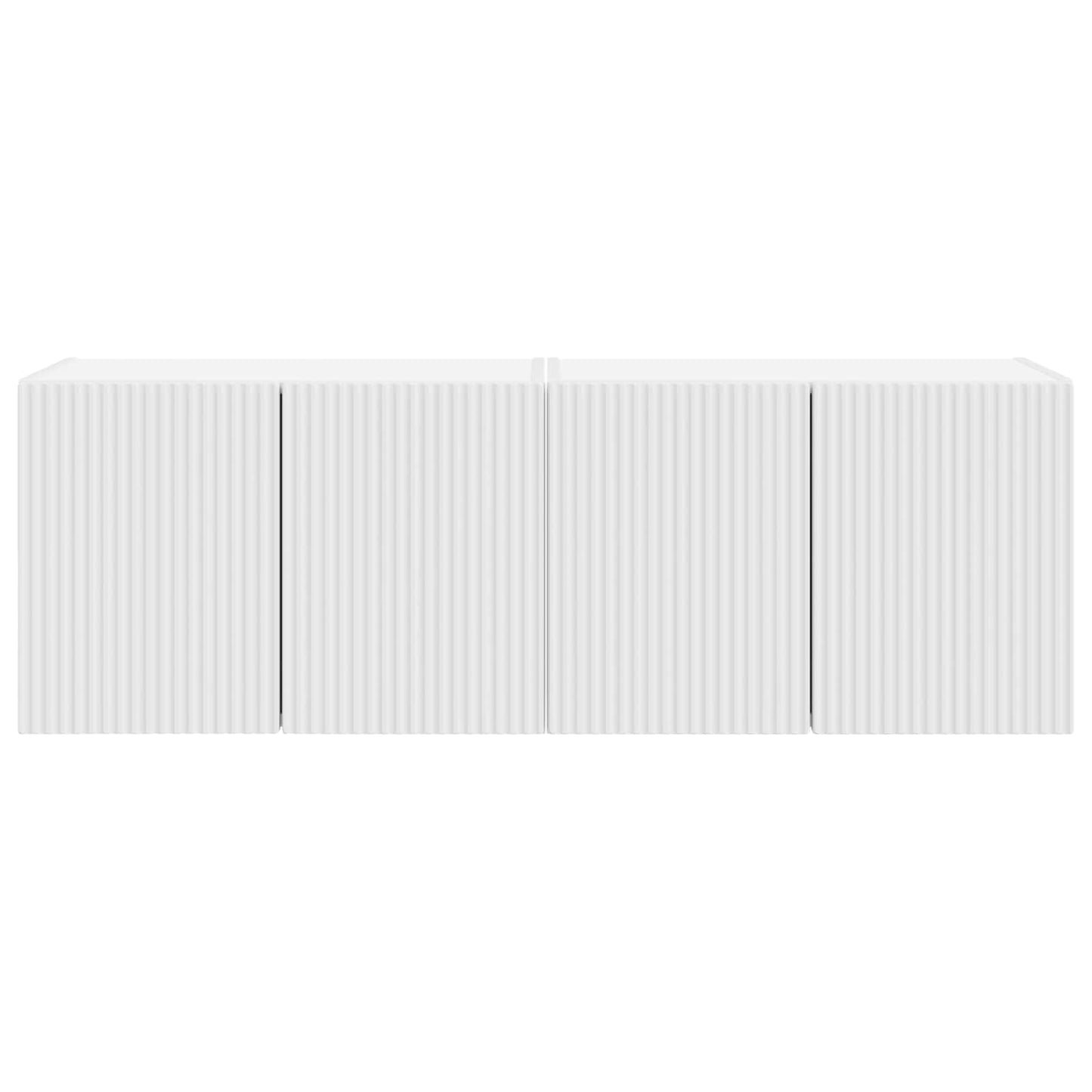 TV Fali Szekrény 2 pcs Fehér 59,5 x 31 x 40 cm Faanyag