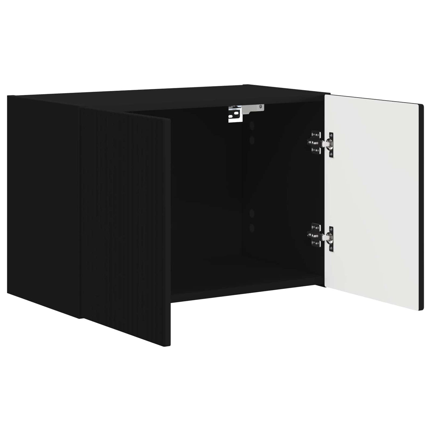 TV Fali Szekrény 59,5 x 31 x 40 cm Fekete Szerelt Fa