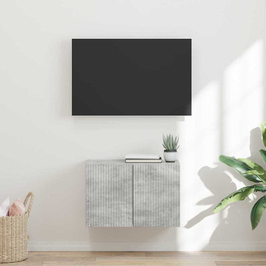 TV Fali Szekrény Beton Szürke 59,5 x 31 x 40 cm Faanyag