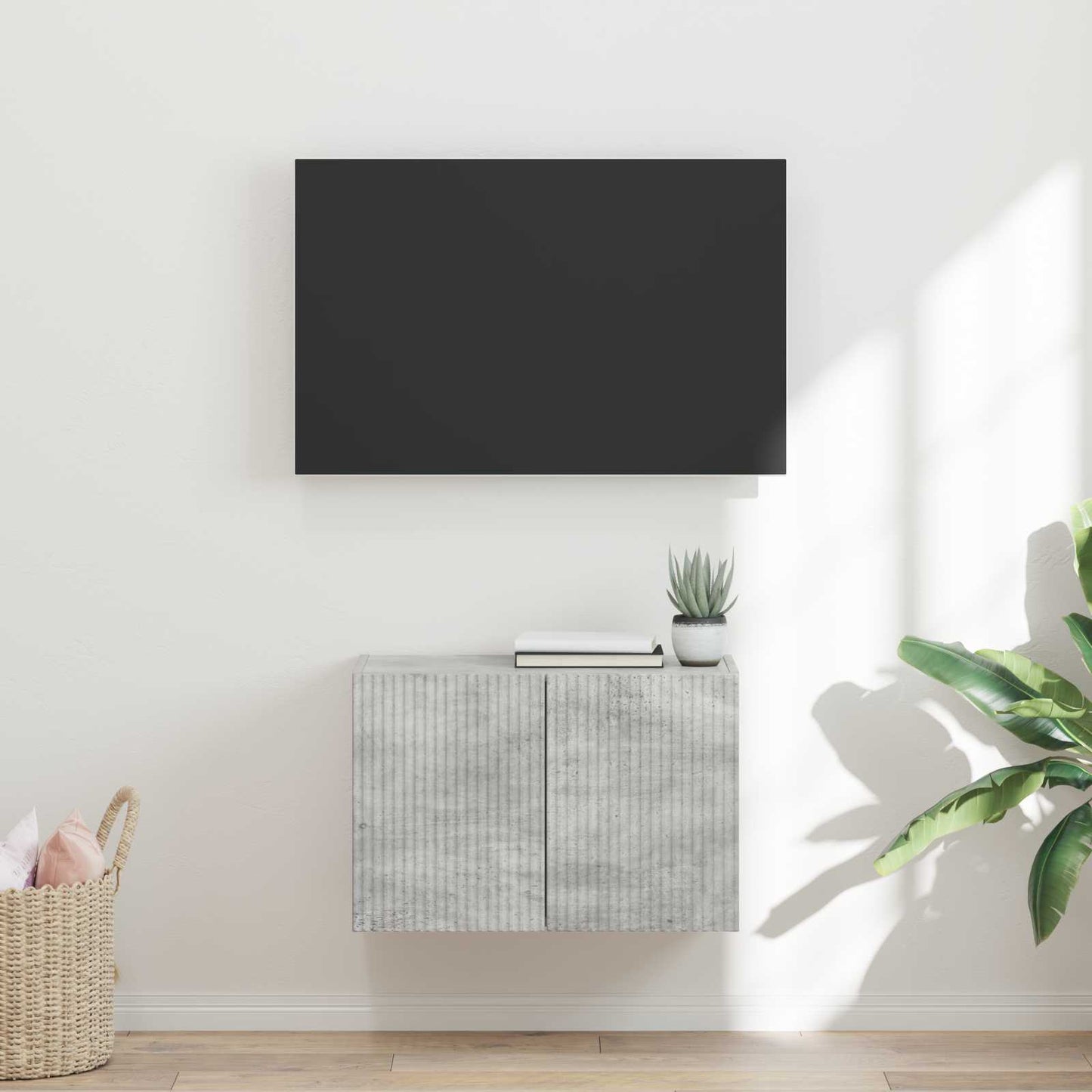 TV Fali Szekrény Beton Szürke 59,5 x 31 x 40 cm Faanyag