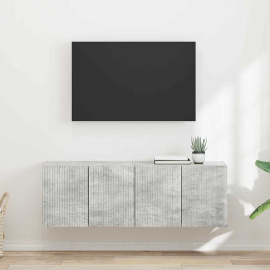 TV Fali Szekrény 2 pcs Beton Szürke 59,5 x 31 x 40 cm Faanyag