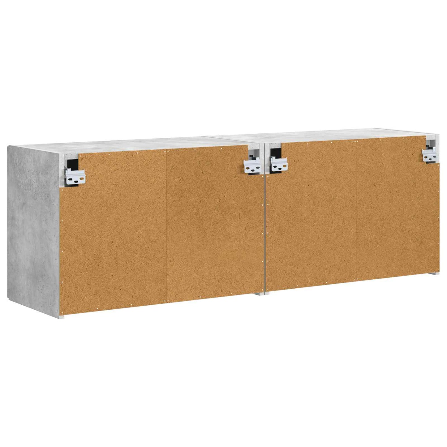TV Fali Szekrény 2 pcs Beton Szürke Szerelt Fa
