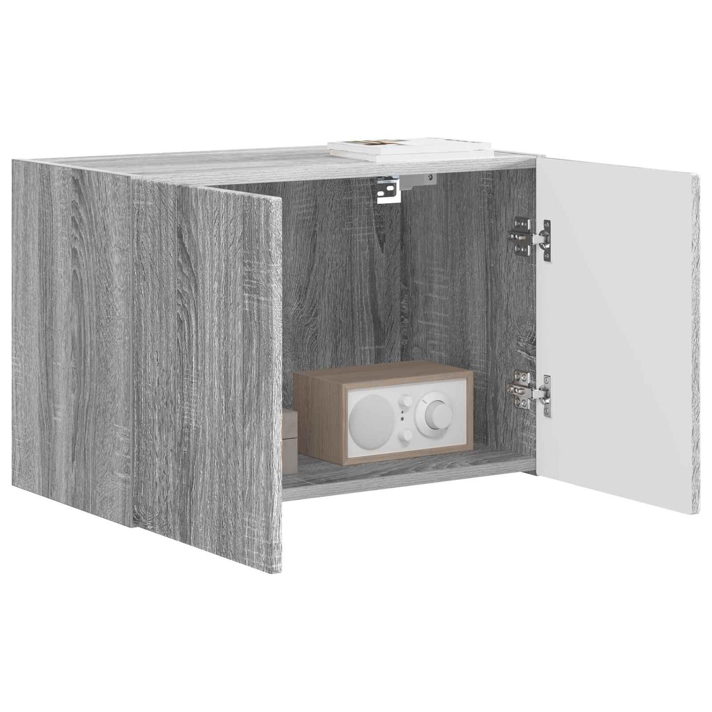 TV Fali Szekrény 59,5 x 31 x 40 cm Szürke Sonoma Szerelt Fa