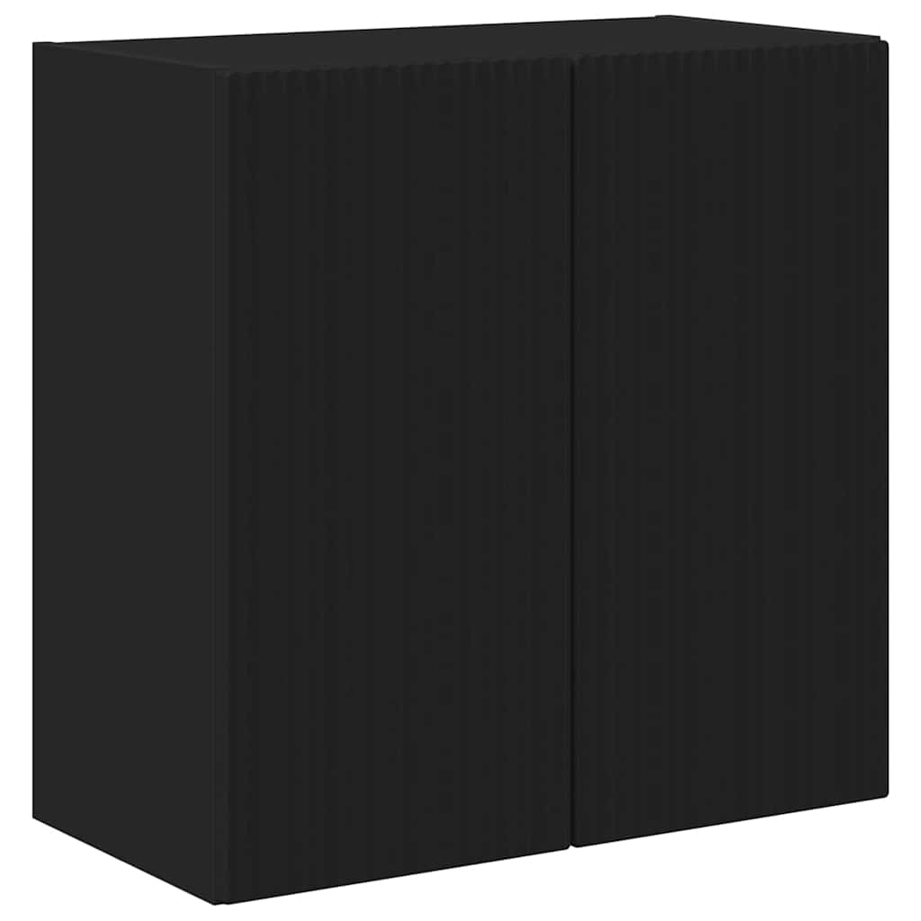 TV Fali Szekrény Fekete 59,5 x 31 x 60 cm Faanyag