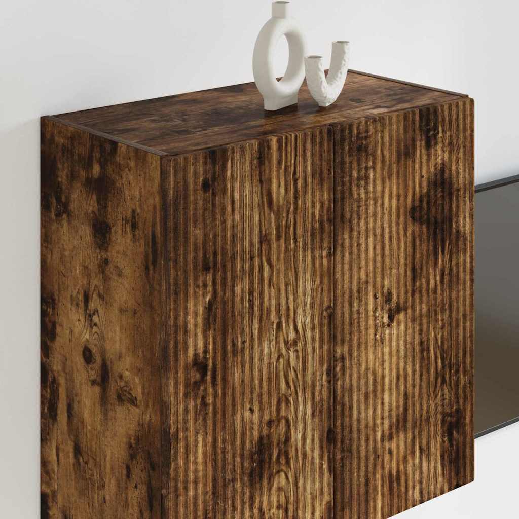 TV Fali Szekrény 59,5 x 31 x 60 cm Füstölt tölgy Szerelt Fa