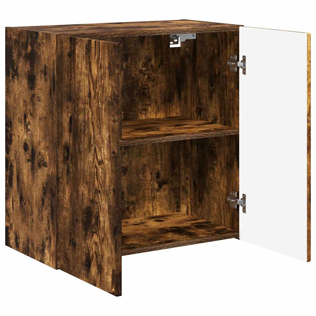 TV Fali Szekrény 59,5 x 31 x 60 cm Füstölt tölgy Szerelt Fa