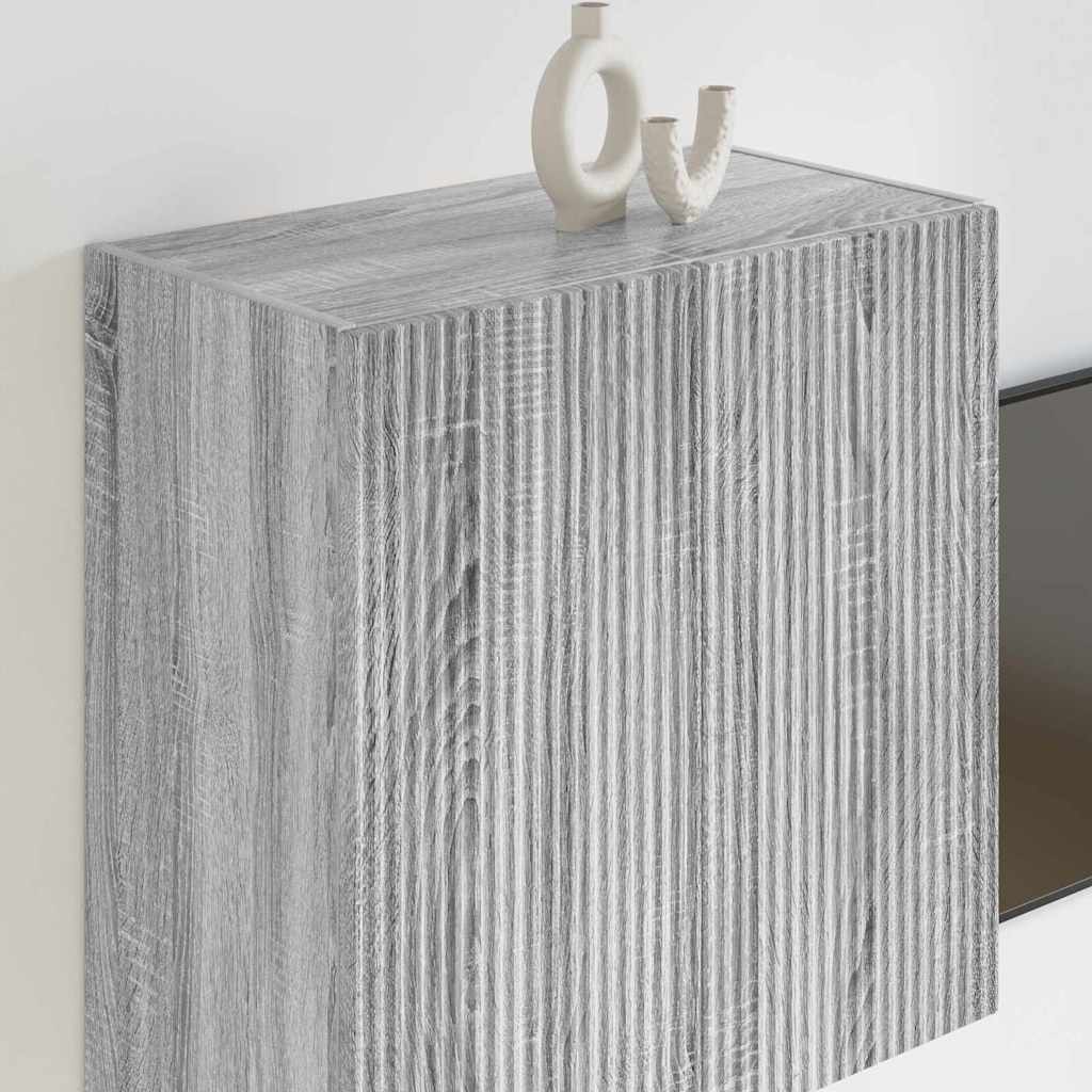 TV Fali Szekrény 59,5 x 31 x 60 cm Szürke Sonoma Szerelt Fa