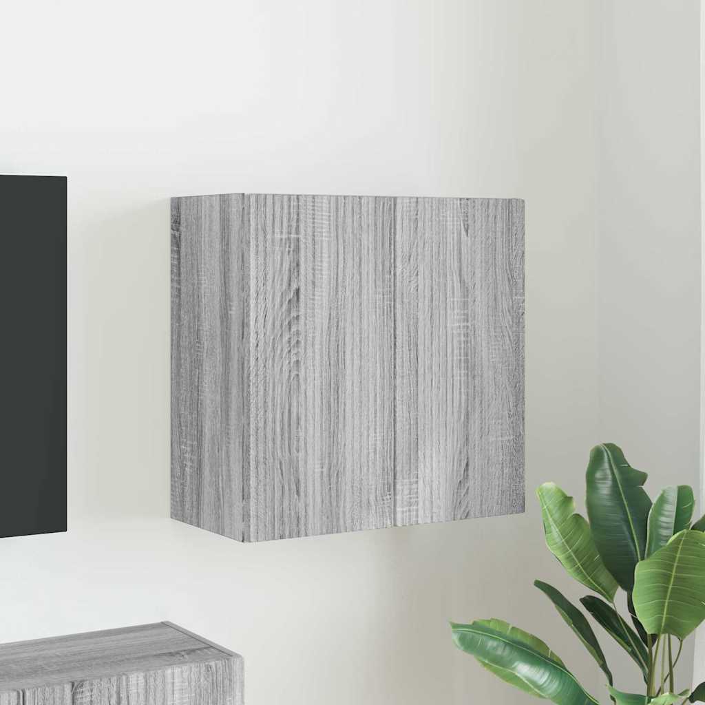 TV Fali Szekrény 59,5 x 31 x 60 cm Szürke Sonoma Szerelt Fa
