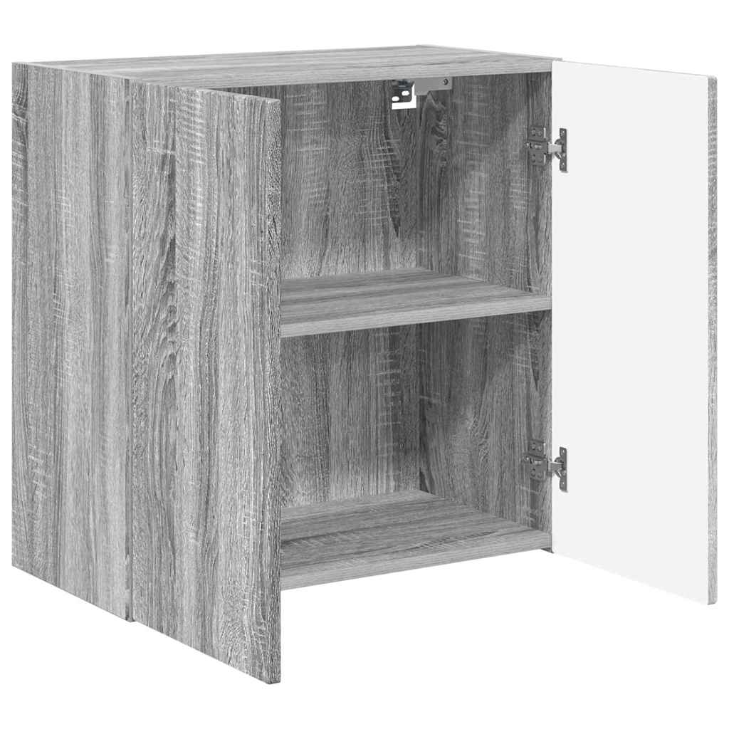 TV Fali Szekrény 59,5 x 31 x 60 cm Szürke Sonoma Szerelt Fa
