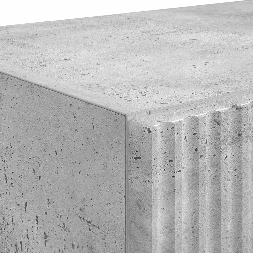 TV Fali Szekrény 59,5 x 31 x 80 cm Beton Szürke Szerelt Fa
