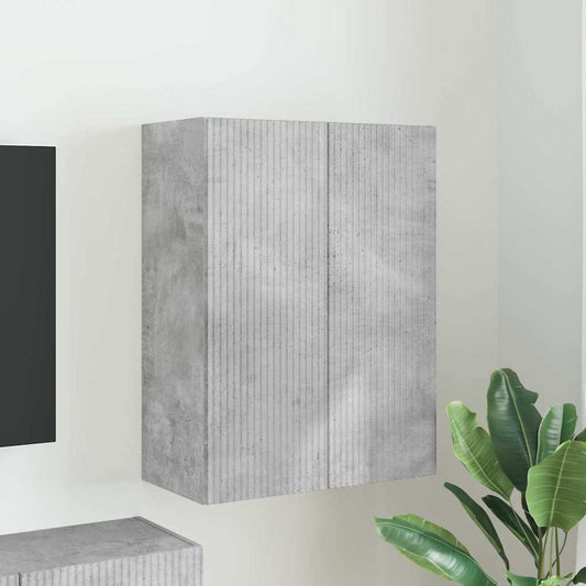 TV Fali Szekrény Beton Szürke 59,5 x 31 x 80 cm Faanyag