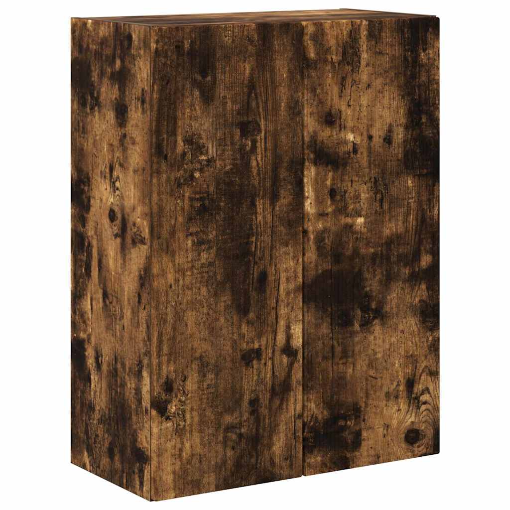 TV Fali Szekrény 59,5 x 31 x 80 cm Füstölt tölgy Szerelt Fa