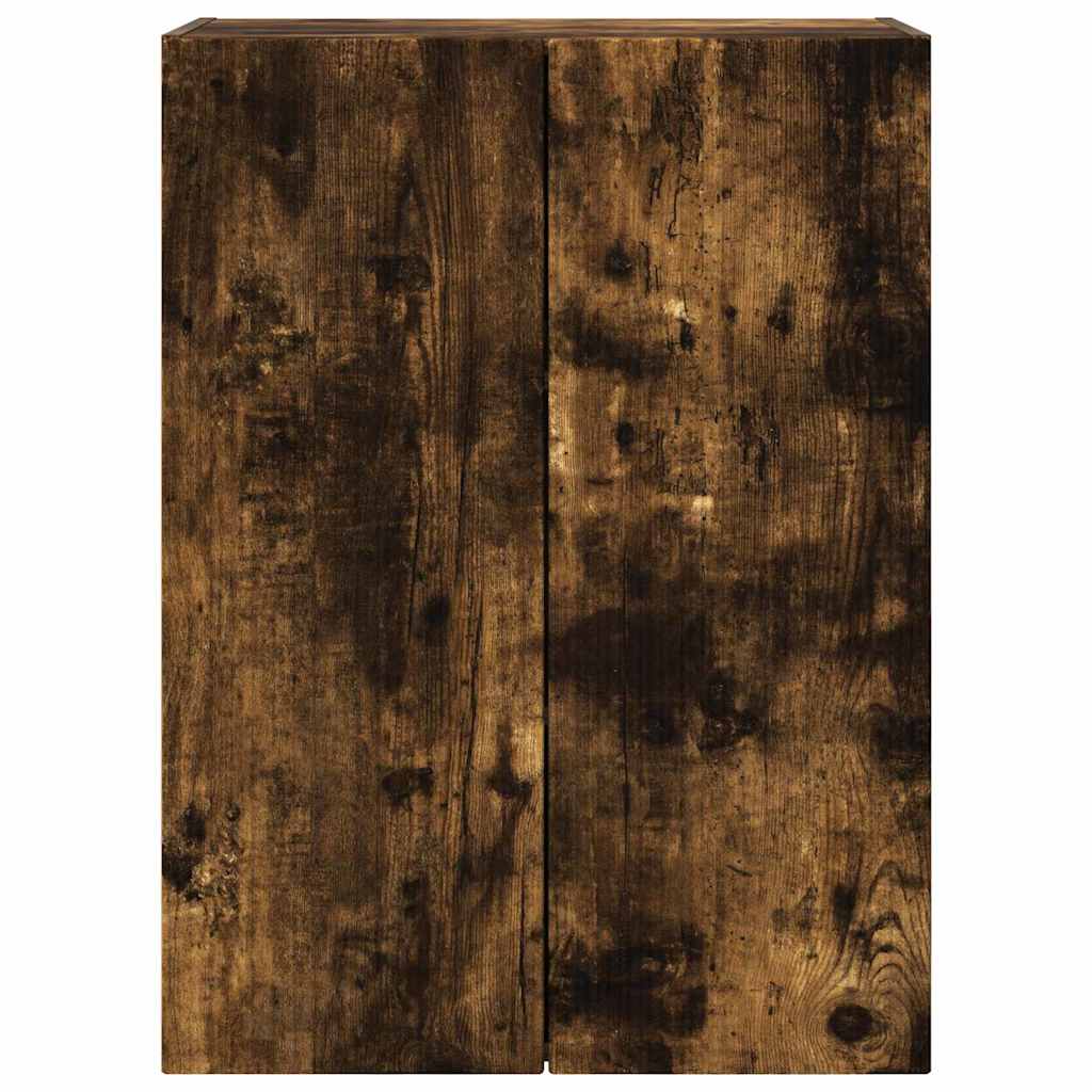 TV Fali Szekrény 59,5 x 31 x 80 cm Füstölt tölgy Szerelt Fa