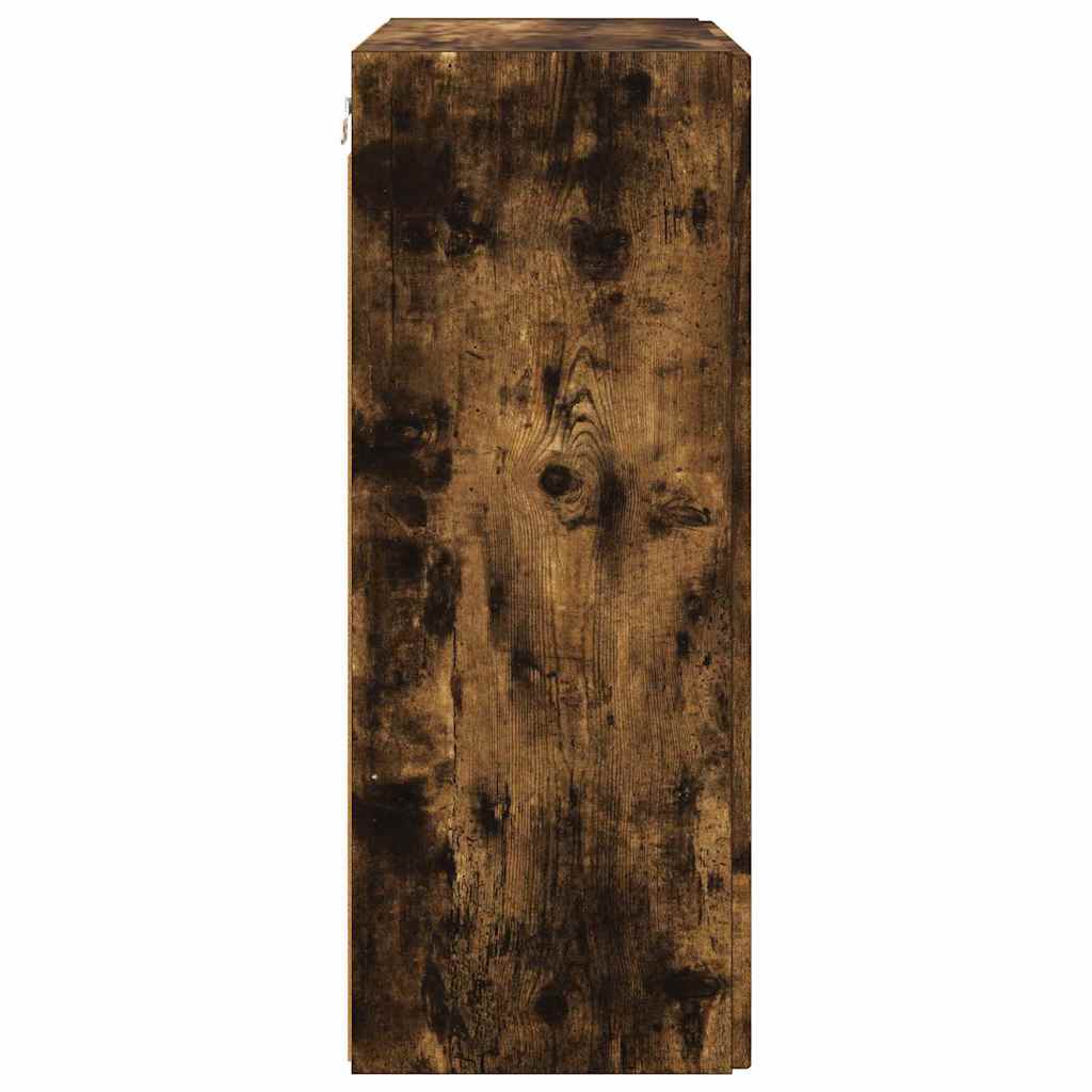 TV Fali Szekrény 59,5 x 31 x 80 cm Füstölt tölgy Szerelt Fa