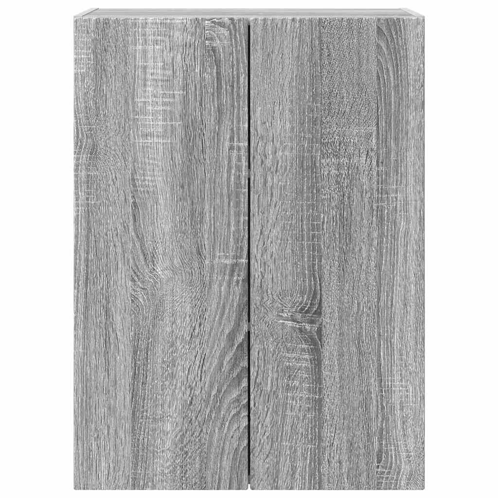 TV Fali Szekrény 59,5 x 31 x 80 cm Szürke Sonoma Szerelt Fa