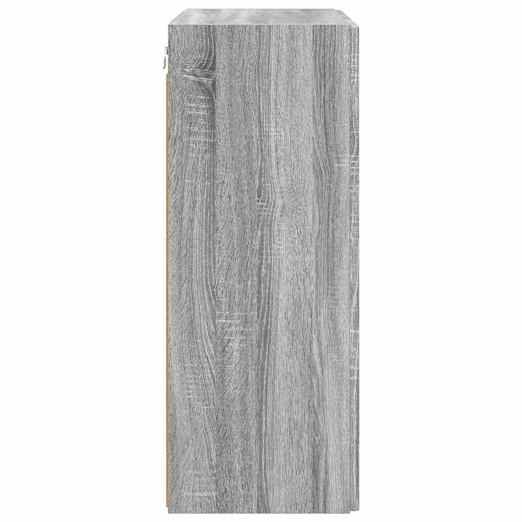 TV Fali Szekrény 59,5 x 31 x 80 cm Szürke Sonoma Szerelt Fa