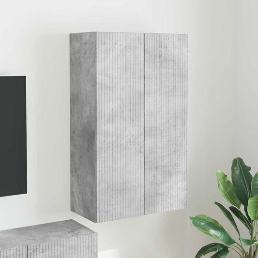 TV Fali Szekrény Beton Szürke 59,5 x 31 x 100 cm Faanyag