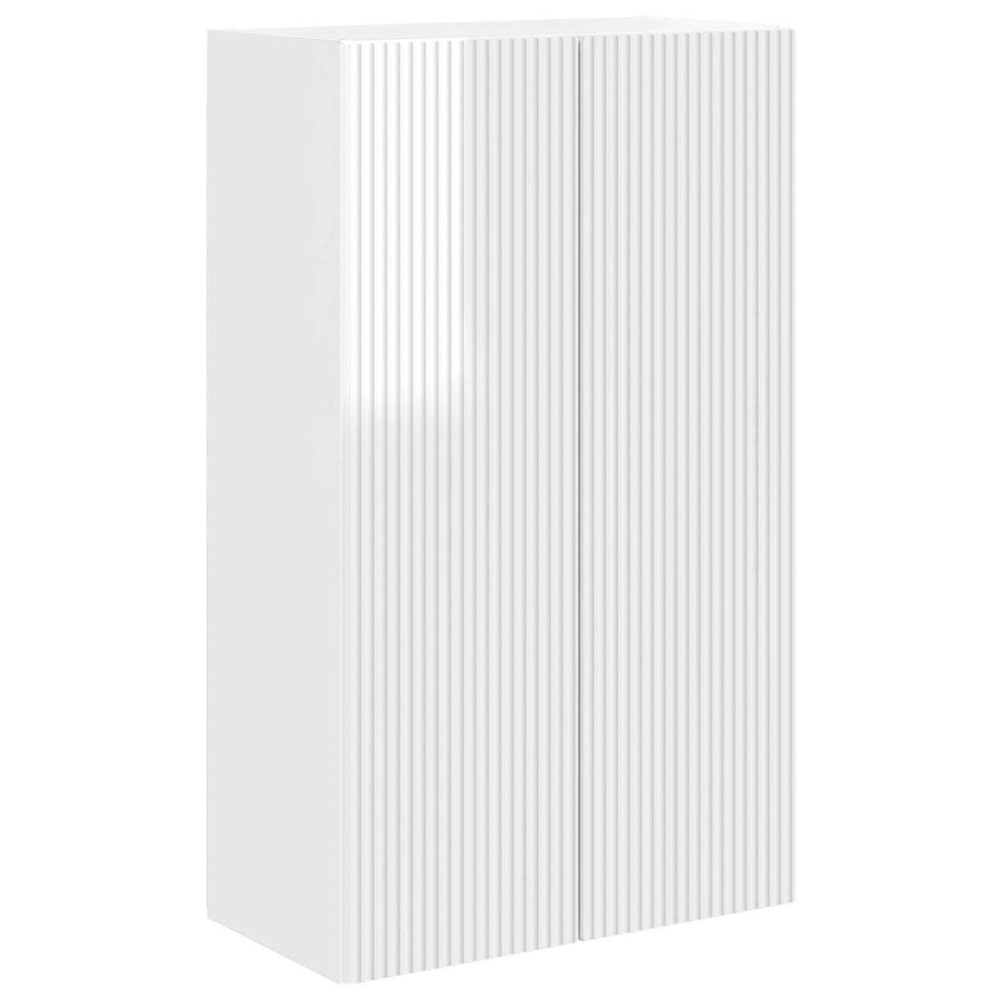 TV Fali Szekrény 59,5 x 31 x 100 cm Magas Fényű Fehér