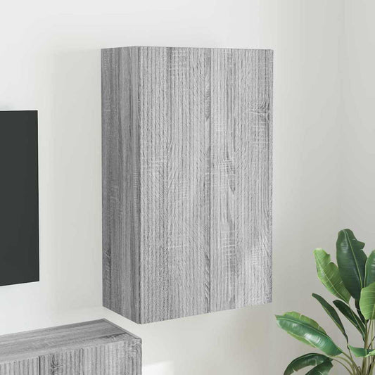 TV Fali Szekrény Szürke Sonoma 59,5 x 31 x 100 cm Faanyag