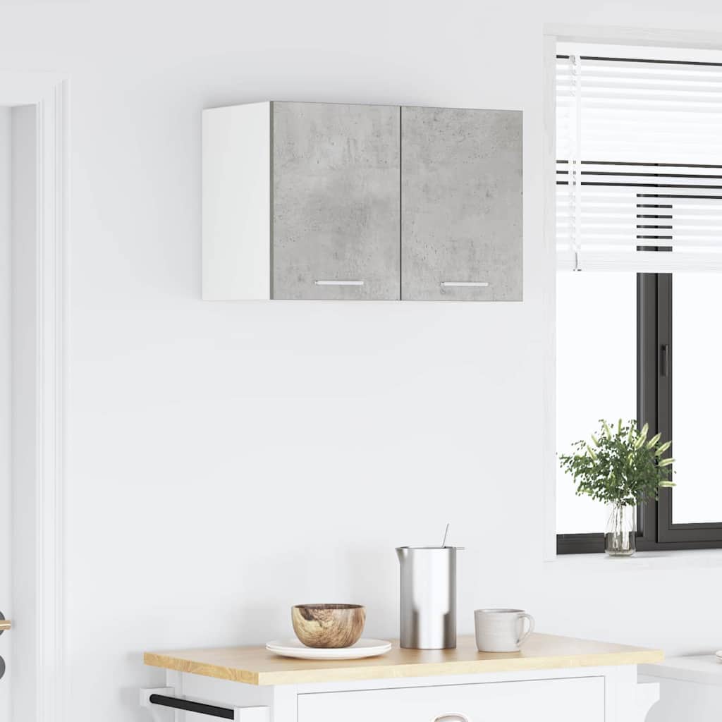 Függő szekrény Beton szürke és fehér 30 x 31 x 40 cm Szerelt Fa