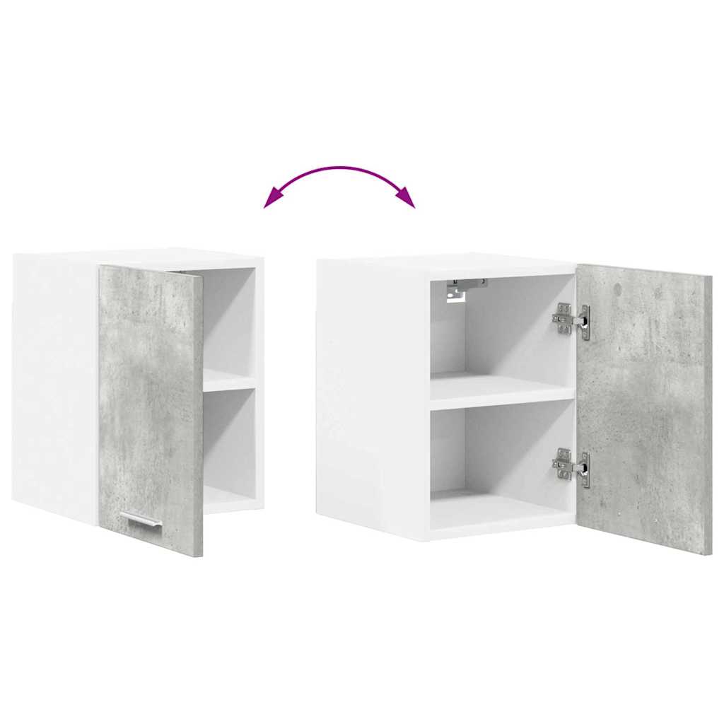 Függő szekrény Beton szürke és fehér 30 x 31 x 40 cm Szerelt Fa
