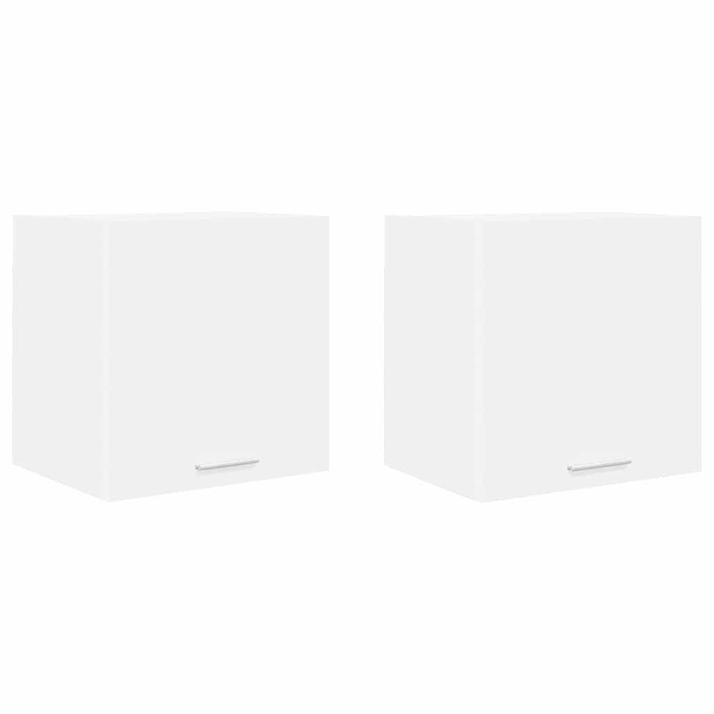 Függő szekrény 2 pcs Fehér Szerelt Fa