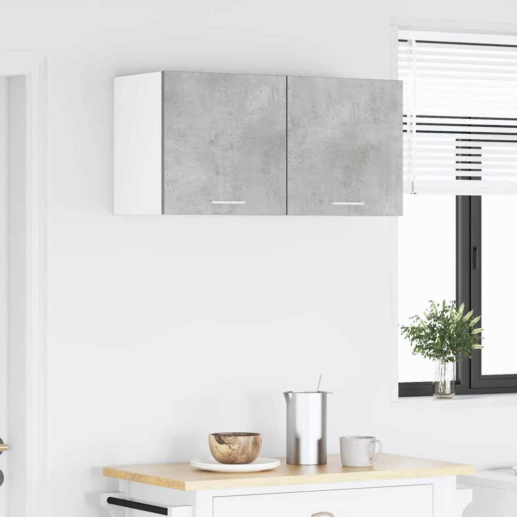 Függő szekrény Beton szürke és fehér 40 x 31 x 40 cm Szerelt Fa