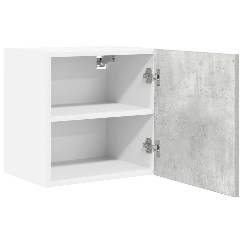 Függő szekrény Beton szürke és fehér 40 x 31 x 40 cm Szerelt Fa