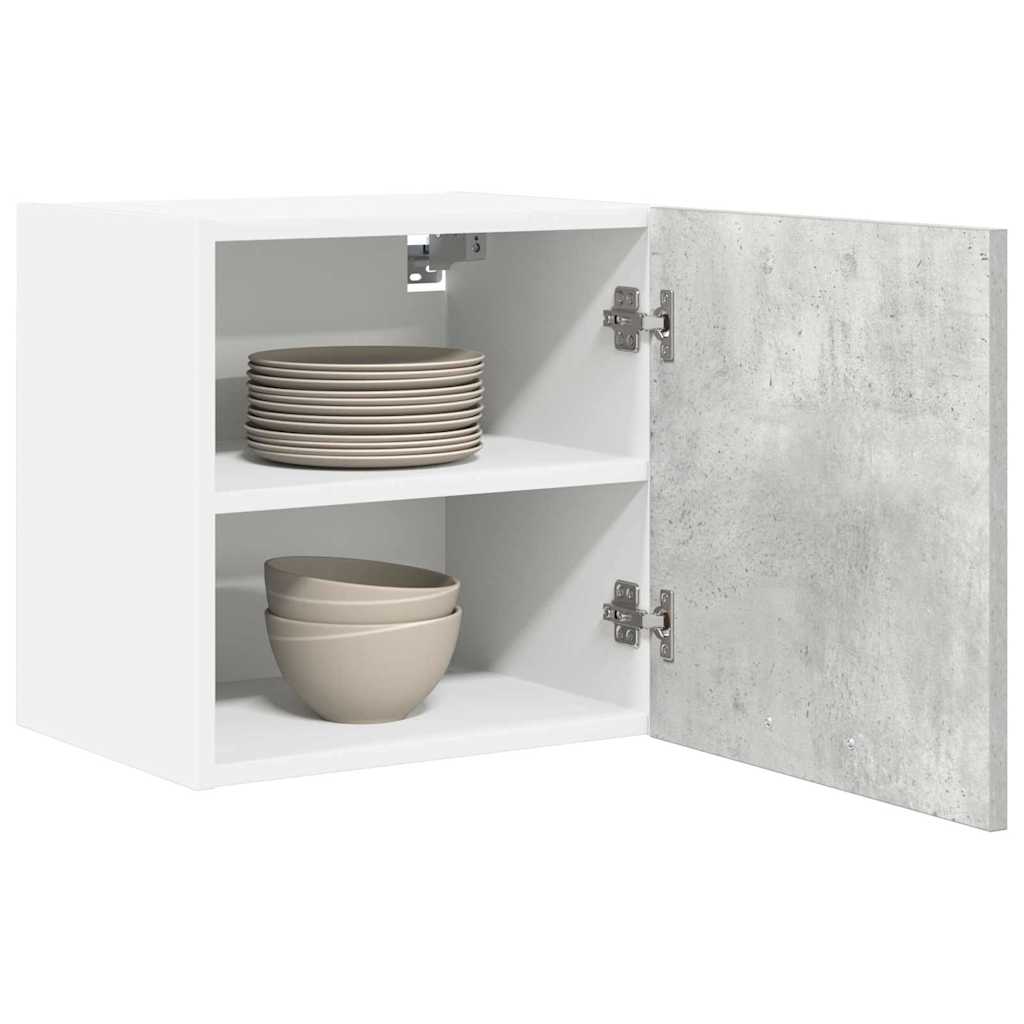 Függő szekrény Beton szürke és fehér 40 x 31 x 40 cm Szerelt Fa