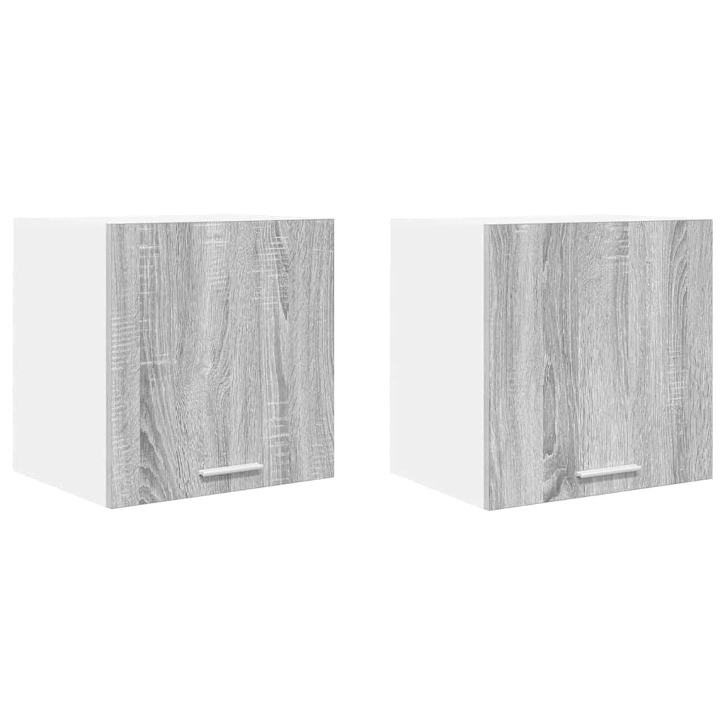 Függő szekrény 2 pcs Szürke Sonoma és fehér 40 x 31 x 40 cm