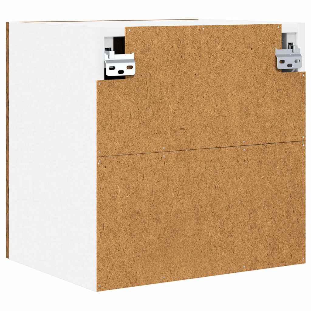 Függő szekrény 2 pcs Régi fa és fehér 40 x 31 x 40 cm Faanyag