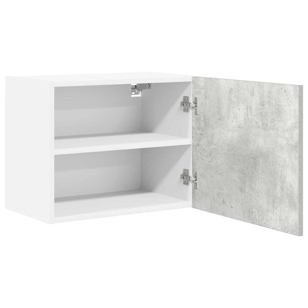 Függő szekrény Beton szürke és fehér 50 x 31 x 40 cm Szerelt Fa