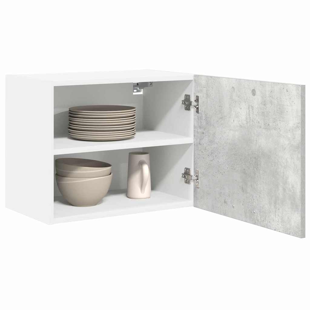 Függő szekrény Beton szürke és fehér 50 x 31 x 40 cm Szerelt Fa