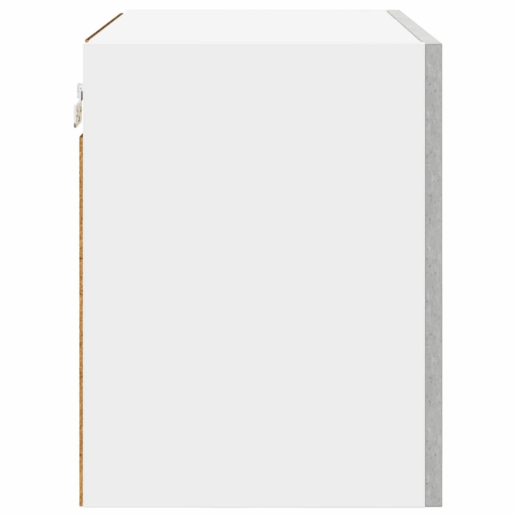 Függő szekrény Beton szürke és fehér 50 x 31 x 40 cm Szerelt Fa
