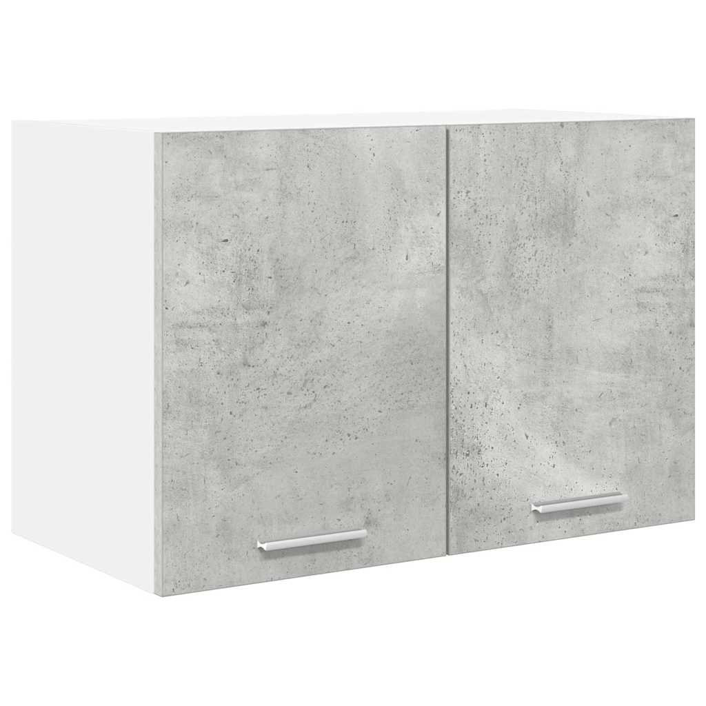 Függő szekrény 2 pcs Beton szürke és fehér Szerelt Fa