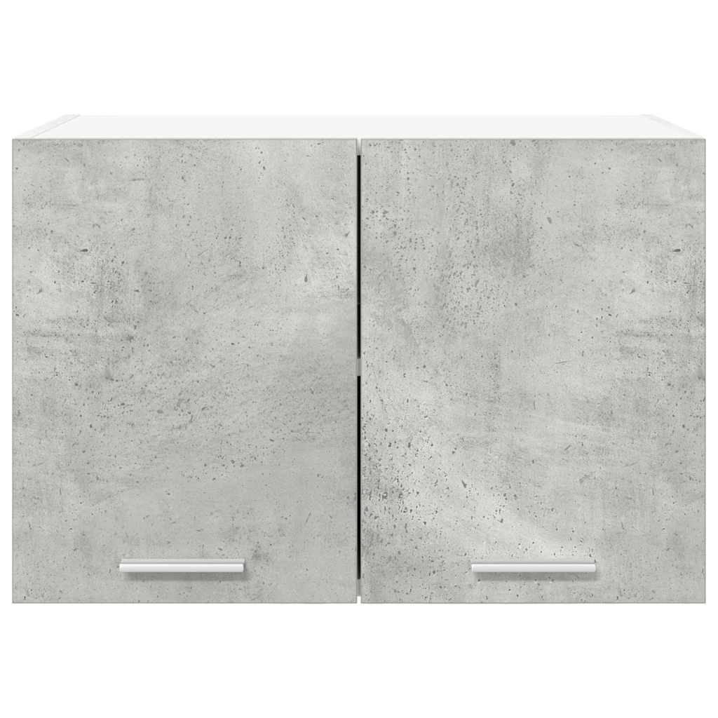 Függő szekrény 2 pcs Beton szürke és fehér Szerelt Fa